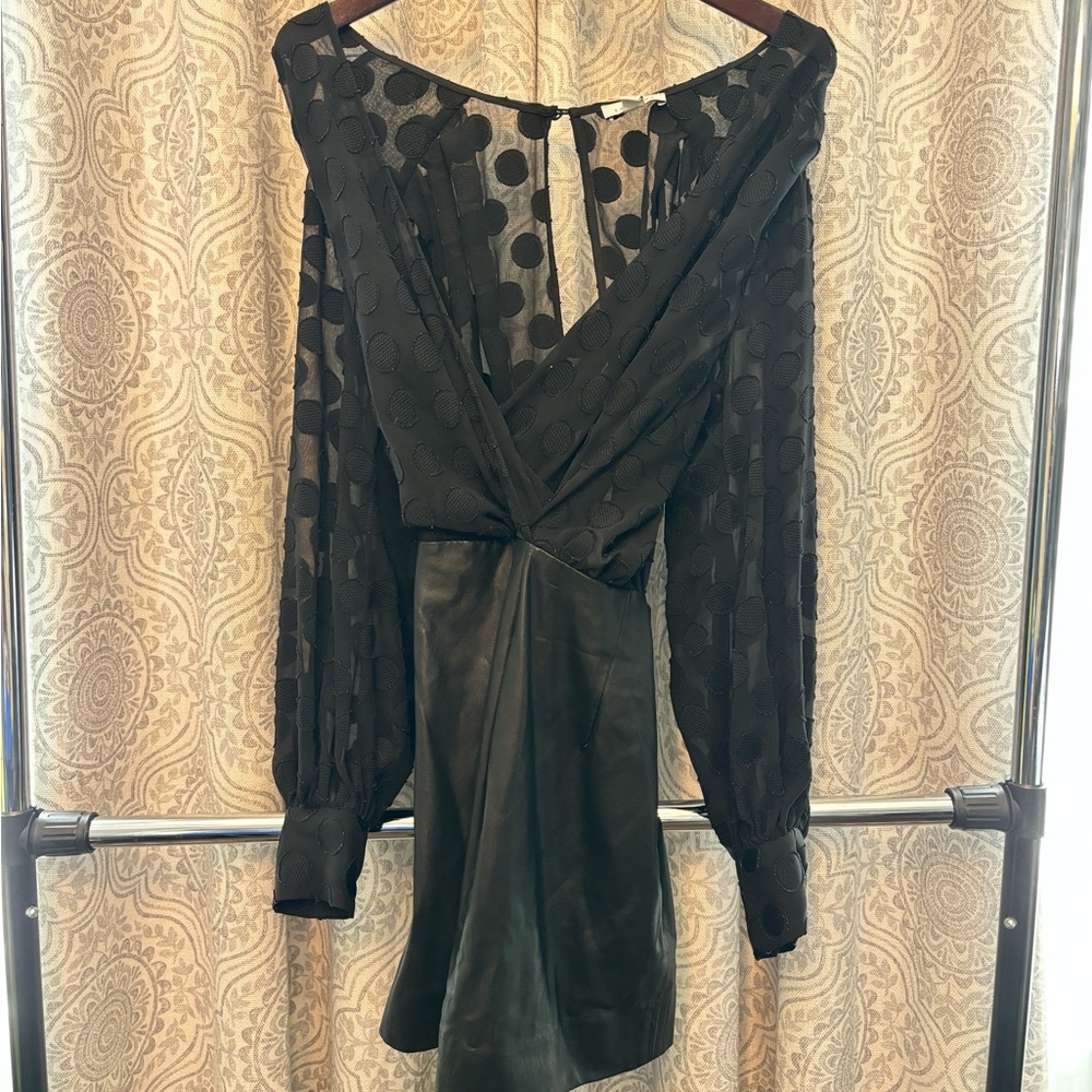 Sheer/Lace and leather dress